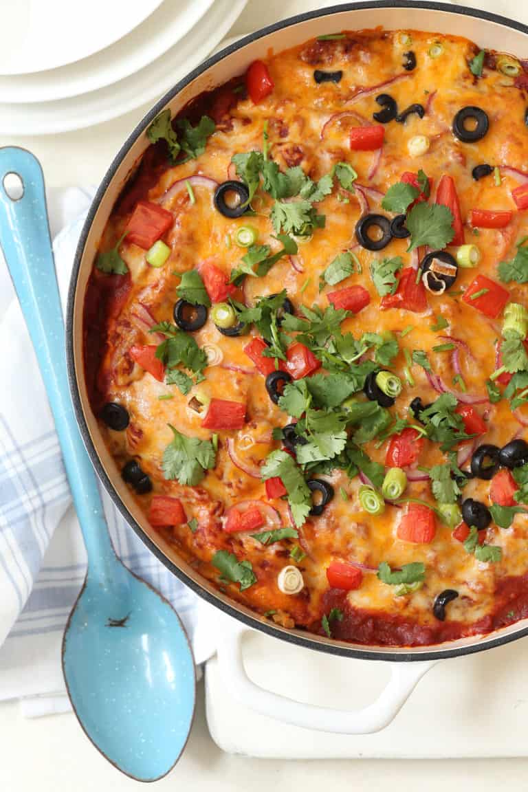 Easy Turkey Enchilada Casserole - The Harvest Kitchen