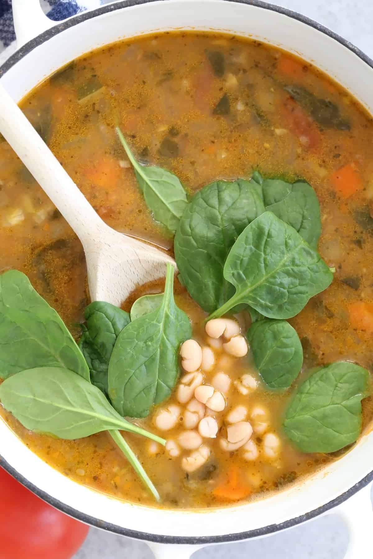 Vegetarian Tuscan White Bean Soup The Harvest Kitchen