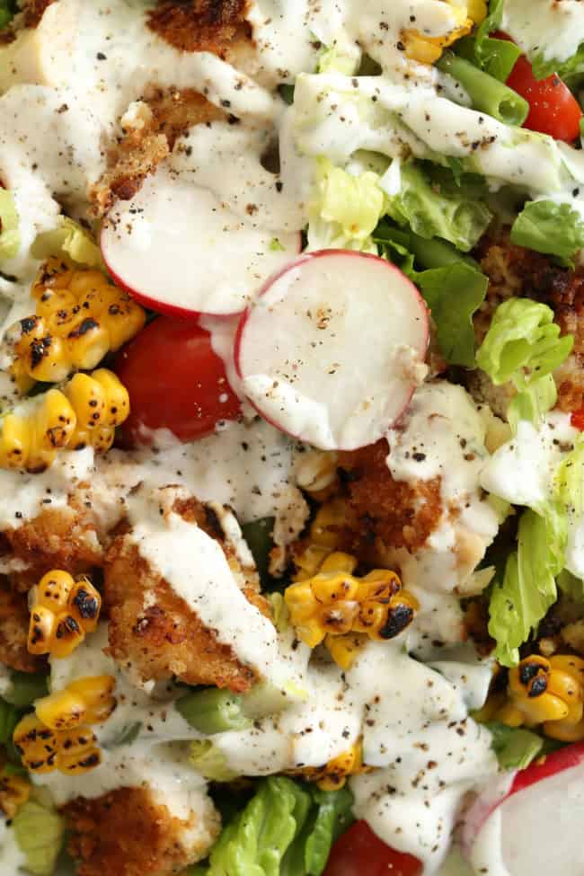 Fried Chicken Chopped Salad - The Harvest Kitchen