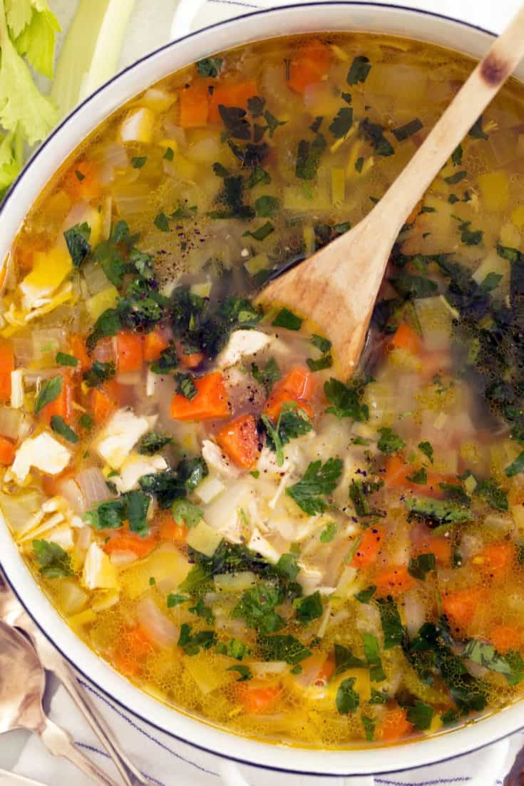 Roasted Garlic Chicken Soup - The Harvest Kitchen