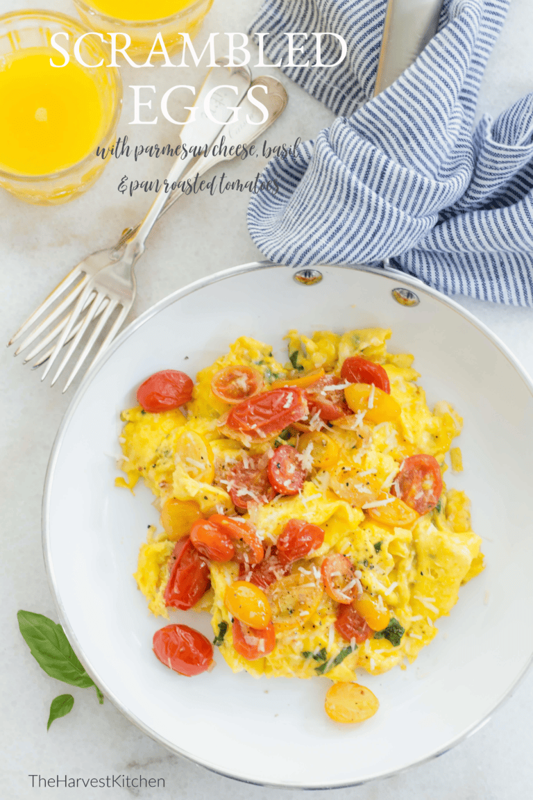 Tomato Basil Scrambled Eggs - The Harvest Kitchen