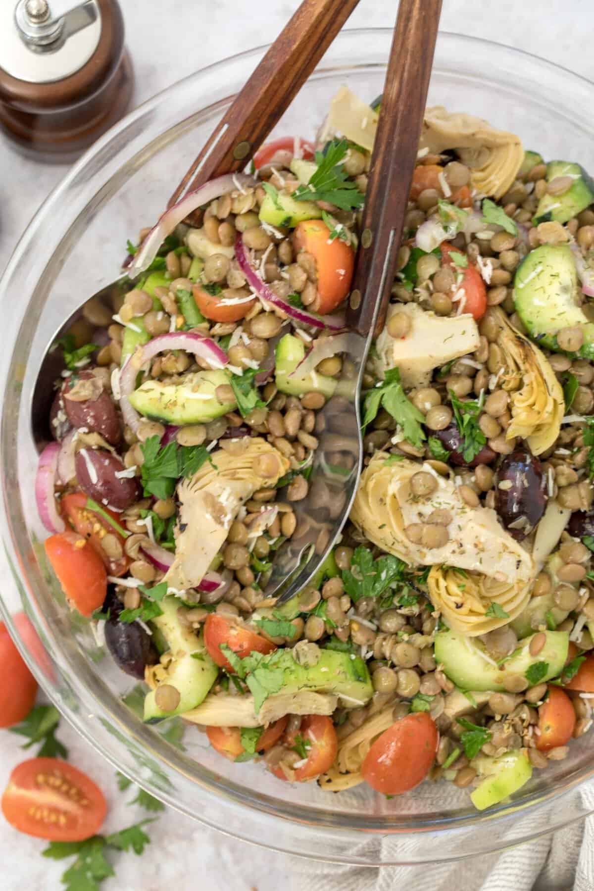 Mediterranean Lentil Salad - The Harvest Kitchen