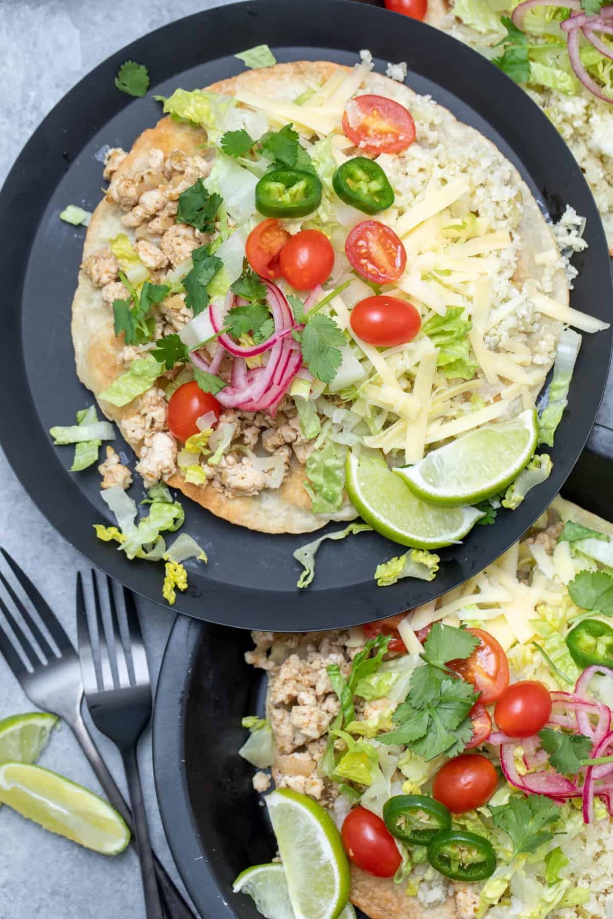 Healthy Chicken Tostadas - The Harvest Kitchen