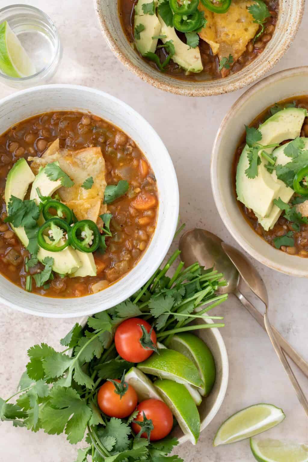 Mexican Lentil Soup - The Harvest Kitchen