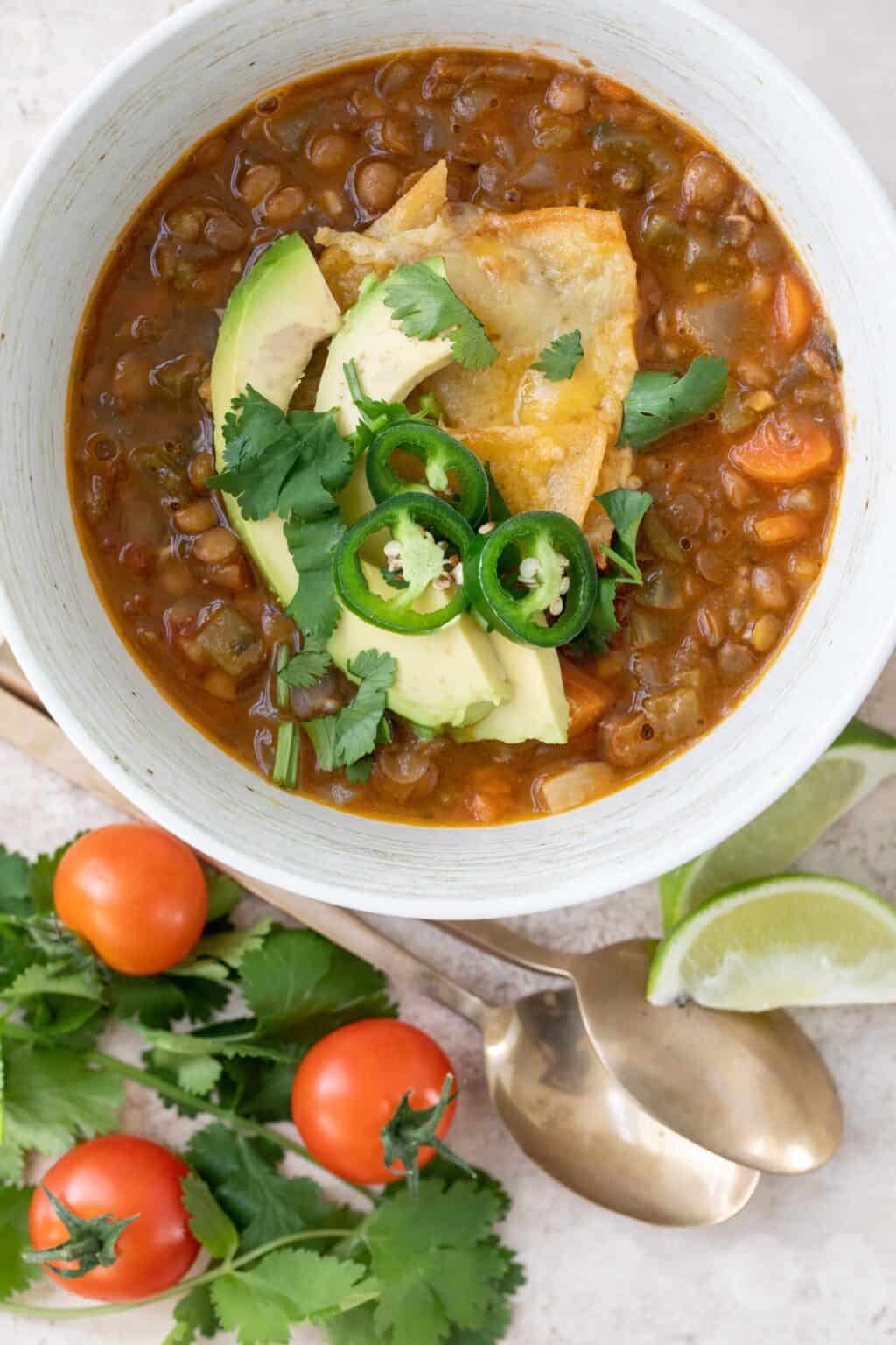 Mexican Lentil Soup The Harvest Kitchen