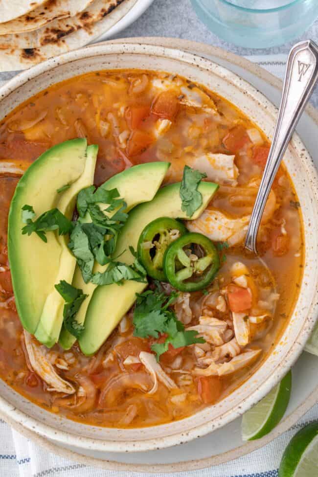 Mexican Chicken Rice Soup - The Harvest Kitchen