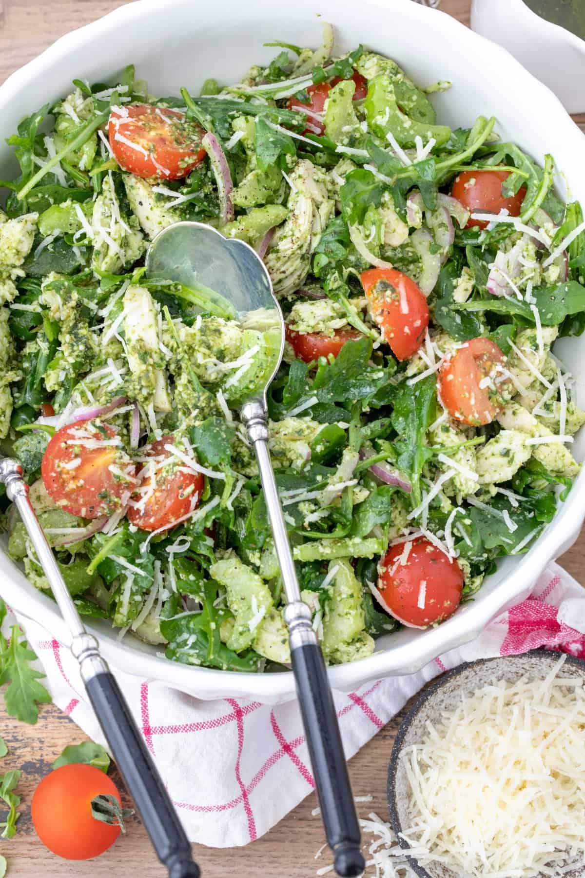 Basil Pesto Chicken Salad - The Harvest Kitchen