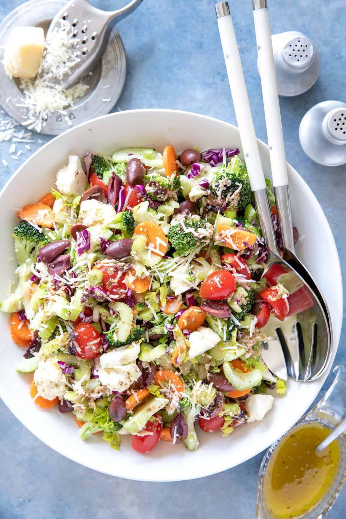 Mediterranean Broccoli Cauliflower Salad The Harvest Kitchen