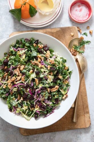 Kale Salad with Cranberries - The Harvest Kitchen