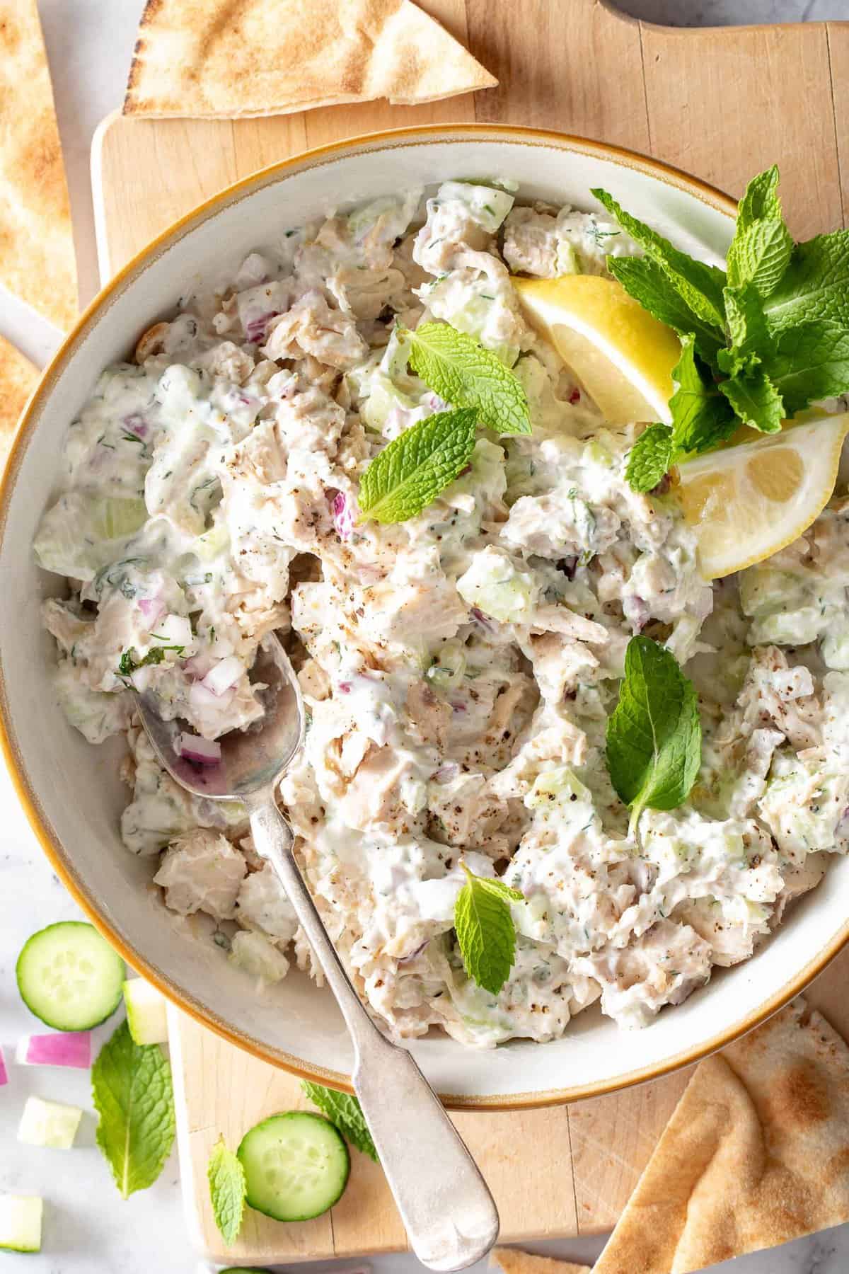 Greek Tzatziki Chicken Salad - The Harvest Kitchen